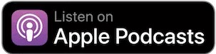 Listen on apple podcast badge with apple logo